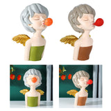 Maxbell Modern girl Statue Creative Ornament for Wedding Green