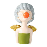 Maxbell Modern girl Statue Creative Ornament for Wedding Green