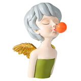 Maxbell Modern girl Statue Creative Ornament for Wedding Green