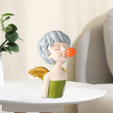 Maxbell Modern girl Statue Creative Ornament for Wedding Green