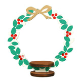 Maxbell Wooden Christmas Standing Wreath Tabletop Decoration Wooden Decorative Sign