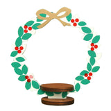 Maxbell Wooden Christmas Standing Wreath Tabletop Decoration Wooden Decorative Sign