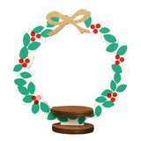 Maxbell Wooden Christmas Standing Wreath Tabletop Decoration Wooden Decorative Sign