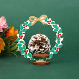 Maxbell Wooden Christmas Standing Wreath Tabletop Decoration Wooden Decorative Sign