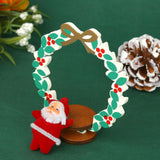 Maxbell Wooden Christmas Standing Wreath Tabletop Decoration Wooden Decorative Sign