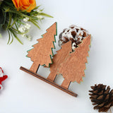 Maxbell Pine Tree Table Decor Christmas Ornament with Stand Desktop Photo Props