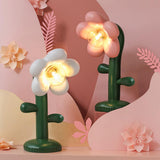 Maxbell 5V Flower Lamp Button Switch Warm Warm White Light for Office Desk Girl Pink