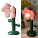 Maxbell 5V Flower Lamp Button Switch Warm Warm White Light for Office Desk Girl Pink