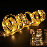 Maxbell Christmas Fairy Lights Glow Ribbon Lights for Outdoor Xmas Tree Decoration