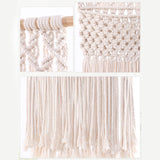 Maxbell Macrame Wall Hanging Storage Basket Hanger Holder for Nursery Decoration 67CMX33CM
