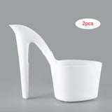 Maxbell Flower Pot High Heel Shaped Garden Indoor Outdoor Table Ornaments Patio white