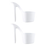 Maxbell Flower Pot High Heel Shaped Garden Indoor Outdoor Table Ornaments Patio white