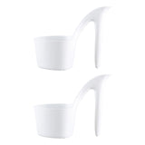 Maxbell Flower Pot High Heel Shaped Garden Indoor Outdoor Table Ornaments Patio white