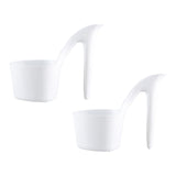 Maxbell Flower Pot High Heel Shaped Garden Indoor Outdoor Table Ornaments Patio white