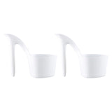 Maxbell Flower Pot High Heel Shaped Garden Indoor Outdoor Table Ornaments Patio white