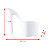 Maxbell Flower Pot High Heel Shaped Garden Indoor Outdoor Table Ornaments Patio white