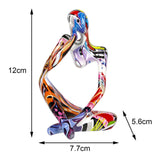 Maxbell Abstract Thinker Statue Ornament Art Decorative Craft for Table Party Thinking Right