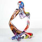 Maxbell Abstract Thinker Statue Ornament Art Decorative Craft for Table Party Thinking Right