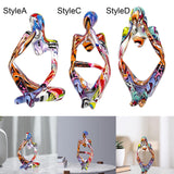 Maxbell Abstract Thinker Statue Ornament Art Decorative Craft for Table Party Thinking Right