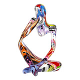 Maxbell Abstract Thinker Statue Ornament Art Decorative Craft for Table Party Thinking Right