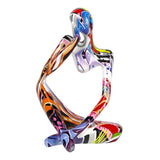 Maxbell Abstract Thinker Statue Ornament Art Decorative Craft for Table Party Thinking Right