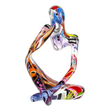 Maxbell Abstract Thinker Statue Ornament Art Decorative Craft for Table Party Thinking Right