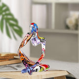 Maxbell Abstract Thinker Statue Ornament Art Decorative Craft for Table Party Thinking Right