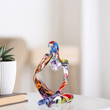 Maxbell Abstract Thinker Statue Ornament Art Decorative Craft for Table Party Thinking Right