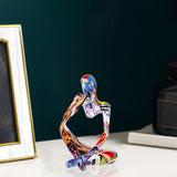 Maxbell Abstract Thinker Statue Ornament Art Decorative Craft for Table Party Thinking Right