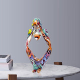 Maxbell Abstract Thinker Statue Ornament Art Decorative Craft for Table Party Right Left