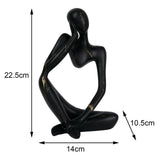 Maxbell Abstract Thinker Statue Resin Ornament for Restaurant Holiday Decorations Thinking Right