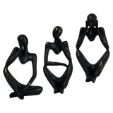 Maxbell Abstract Thinker Statue Resin Ornament for Restaurant Holiday Decorations Thinking Right