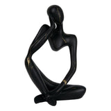 Maxbell Abstract Thinker Statue Resin Ornament for Restaurant Holiday Decorations Thinking Right