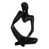 Maxbell Abstract Thinker Statue Resin Ornament for Restaurant Holiday Decorations Thinking Right