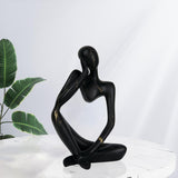 Maxbell Abstract Thinker Statue Resin Ornament for Restaurant Holiday Decorations Thinking Right