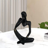 Maxbell Abstract Thinker Statue Resin Ornament for Restaurant Holiday Decorations Thinking Right