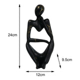 Maxbell Abstract Thinker Statue Resin Ornament for Restaurant Holiday Decorations Thinking Left