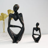 Maxbell Abstract Thinker Statue Resin Ornament for Restaurant Holiday Decorations Thinking Left