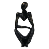 Maxbell Abstract Thinker Statue Resin Ornament for Restaurant Holiday Decorations Thinking Left
