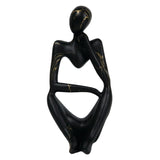 Maxbell Abstract Thinker Statue Resin Ornament for Restaurant Holiday Decorations Thinking Left