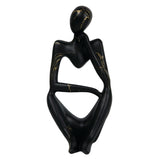 Maxbell Abstract Thinker Statue Resin Ornament for Restaurant Holiday Decorations Thinking Left
