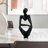 Maxbell Abstract Thinker Statue Resin Ornament for Restaurant Holiday Decorations Thinking Left