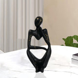 Maxbell Abstract Thinker Statue Resin Ornament for Restaurant Holiday Decorations Thinking Left