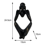 Maxbell Abstract Thinker Statue Resin Ornament for Restaurant Holiday Decorations Right Left