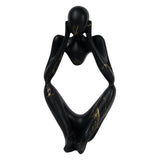 Maxbell Abstract Thinker Statue Resin Ornament for Restaurant Holiday Decorations Right Left