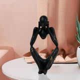 Maxbell Abstract Thinker Statue Resin Ornament for Restaurant Holiday Decorations Right Left