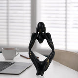 Maxbell Abstract Thinker Statue Resin Ornament for Restaurant Holiday Decorations Right Left