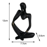 Maxbell Abstract Thinker Statue Collectible Ornament for Living Room Desk Decoration Left