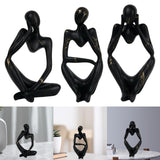 Maxbell Abstract Thinker Statue Collectible Ornament for Living Room Desk Decoration Left