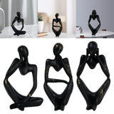 Maxbell Abstract Thinker Statue Collectible Ornament for Living Room Desk Decoration Left